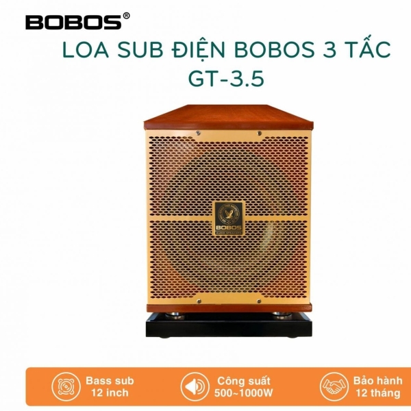 LOA SUB ĐIỆN BOBOS GT-3.5 - Công suất 1000W, bass 30cm, BH 12 tháng