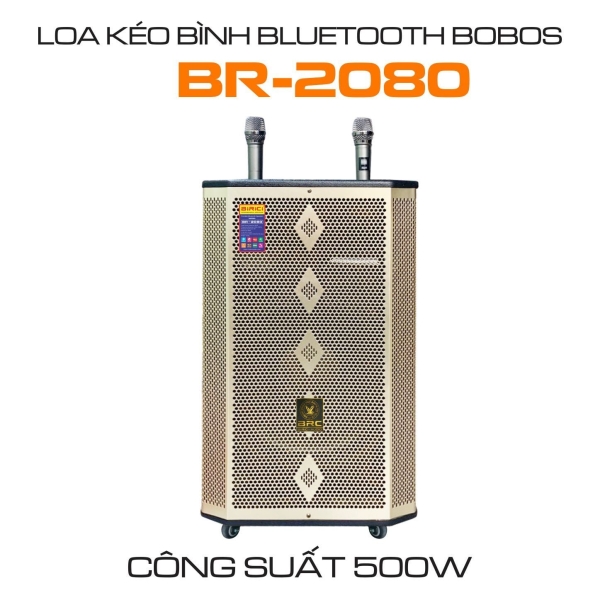 LOA KARAOKE DI ĐỘNG BOBOS BiRiCi BR-2080 - Công suất 500W, bass 40cm, BH 12 tháng